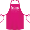 Retired Definition Funny Retirement Cotton Apron 100% Organic Pink