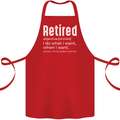 Retired Definition Funny Retirement Cotton Apron 100% Organic Red