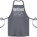 Retired Definition Funny Retirement Cotton Apron 100% Organic Steel