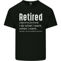 Retired Definition Funny Retirement Mens Cotton T-Shirt Tee Top Black