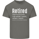Retired Definition Funny Retirement Mens Cotton T-Shirt Tee Top Charcoal