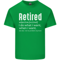 Retired Definition Funny Retirement Mens Cotton T-Shirt Tee Top Irish Green