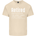Retired Definition Funny Retirement Mens Cotton T-Shirt Tee Top Natural