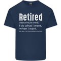 Retired Definition Funny Retirement Mens Cotton T-Shirt Tee Top Navy Blue