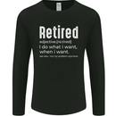 Retired Definition Funny Retirement Mens Long Sleeve T-Shirt Black