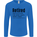 Retired Definition Funny Retirement Mens Long Sleeve T-Shirt Royal Blue