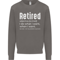 Retired Definition Funny Retirement Mens Sweatshirt Jumper Charcoal