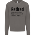 Retired Definition Funny Retirement Mens Sweatshirt Jumper Charcoal