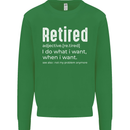 Retired Definition Funny Retirement Mens Sweatshirt Jumper Irish Green