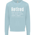Retired Definition Funny Retirement Mens Sweatshirt Jumper Light Blue