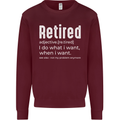 Retired Definition Funny Retirement Mens Sweatshirt Jumper Maroon