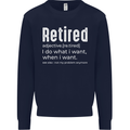 Retired Definition Funny Retirement Mens Sweatshirt Jumper Navy Blue