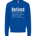 Retired Definition Funny Retirement Mens Sweatshirt Jumper Royal Blue