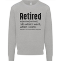 Retired Definition Funny Retirement Mens Sweatshirt Jumper Sports Grey