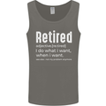 Retired Definition Funny Retirement Mens Vest Tank Top Charcoal