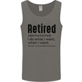 Retired Definition Funny Retirement Mens Vest Tank Top Charcoal