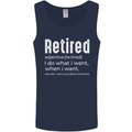 Retired Definition Funny Retirement Mens Vest Tank Top Navy Blue