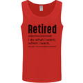 Retired Definition Funny Retirement Mens Vest Tank Top Red