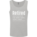 Retired Definition Funny Retirement Mens Vest Tank Top Sports Grey