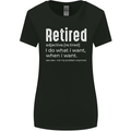 Retired Definition Funny Retirement Womens Wider Cut T-Shirt Black