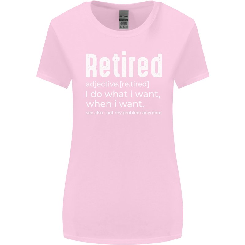 Retired Definition Funny Retirement Womens Wider Cut T-Shirt Light Pink