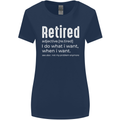 Retired Definition Funny Retirement Womens Wider Cut T-Shirt Navy Blue