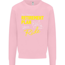 Retirement Plan Biker Motorbike Motorcycle Mens Sweatshirt Jumper Light Pink