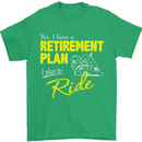 Retirement Plan Biker Motorbike Motorcycle Mens T-Shirt Cotton Gildan Irish Green