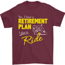 Retirement Plan Biker Motorbike Motorcycle Mens T-Shirt Cotton Gildan Maroon