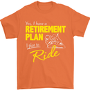 Retirement Plan Biker Motorbike Motorcycle Mens T-Shirt Cotton Gildan Orange