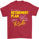 Retirement Plan Biker Motorbike Motorcycle Mens T-Shirt Cotton Gildan Red