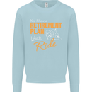 Retirement Plan Biker Motorcycle Motorbike Mens Sweatshirt Jumper Light Blue