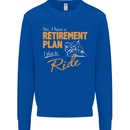 Retirement Plan Biker Motorcycle Motorbike Mens Sweatshirt Jumper Royal Blue
