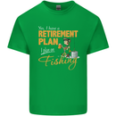 Retirement Plan Fishing Funny Fisherman Mens Cotton T-Shirt Tee Top Irish Green