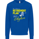 Retirement Plan I Plan to Skydive Skydiving Mens Sweatshirt Jumper Royal Blue
