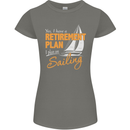 Retirement Plan Sailing Sailor Boat Funny Womens Petite Cut T-Shirt Charcoal