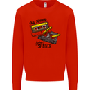 Retro 80s Music Cassette Old School Spinner Mens Sweatshirt Jumper Bright Red