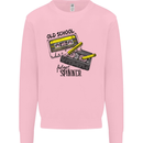 Retro 80s Music Cassette Old School Spinner Mens Sweatshirt Jumper Light Pink