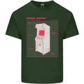 Retro Arcade Game Cabinet Gaming Gamer Mens Cotton T-Shirt Tee Top Forest Green