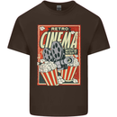 Retro Cinema Movie Night Films & TV Mens Cotton T-Shirt Tee Top Dark Chocolate