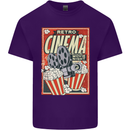 Retro Cinema Movie Night Films & TV Mens Cotton T-Shirt Tee Top Purple