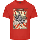 Retro Cinema Movie Night Films & TV Mens Cotton T-Shirt Tee Top Red