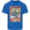 Retro Cinema Movie Night Films & TV Mens Cotton T-Shirt Tee Top Royal Blue