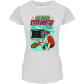 Retro Gamer Arcade Games Gaming Womens Petite Cut T-Shirt White