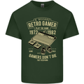 Retro Gamer Funny Gaming Mens Cotton T-Shirt Tee Top Forest Green