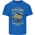 Retro Gamer Funny Gaming Mens Cotton T-Shirt Tee Top Royal Blue
