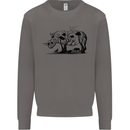 Rhino Ecology Rhinoceroses Mens Sweatshirt Jumper Charcoal