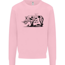 Rhino Ecology Rhinoceroses Mens Sweatshirt Jumper Light Pink