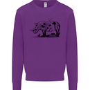 Rhino Ecology Rhinoceroses Mens Sweatshirt Jumper Purple