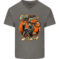 Ride Loud Ride Proud Motorbike Biker Mens V-Neck Cotton T-Shirt Charcoal